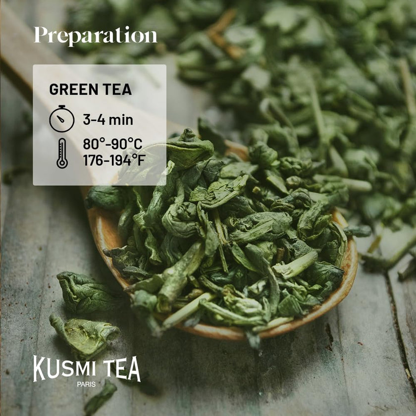 KUSMI TEA, BB Detox - Loose Leaf Tea Tin - Organic Blend of Green Tea, Maté & Grapefruit-flavoured Plants, 100g 🍁 All In One Marketplace Canada
