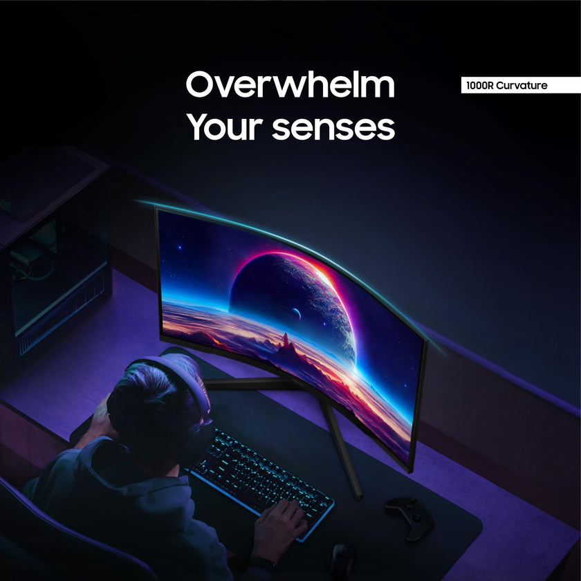 Samsung Odyssey 32 inch Curved Gaming Monitor (2,560 x 1,440) G55C QHD 165 Hz 1 ms, HDR10, FreeSync, Eye Saver Mode, 1000R Curvature- LS32CG550ENXZA 🍁 All In One Marketplace Canada