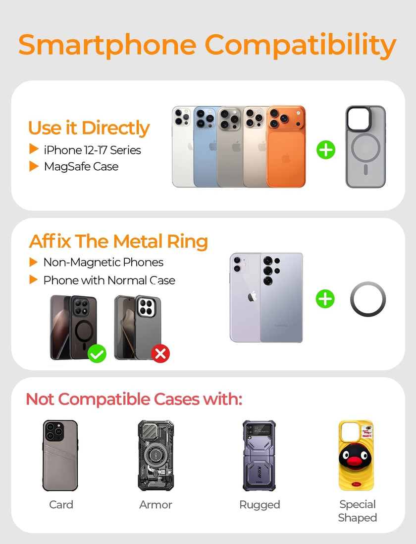 LISEN Car Phone Holder Car for Magsafe Magnetic Car Mount [2026 NEW Stable] Vacuum Magnetic Phone Holder Adjustable Cars Accessories Suction Dashboard Mount for iPhone 17 Pro Max 16 15 14 13 12 🍁 All In One Marketplace Canada