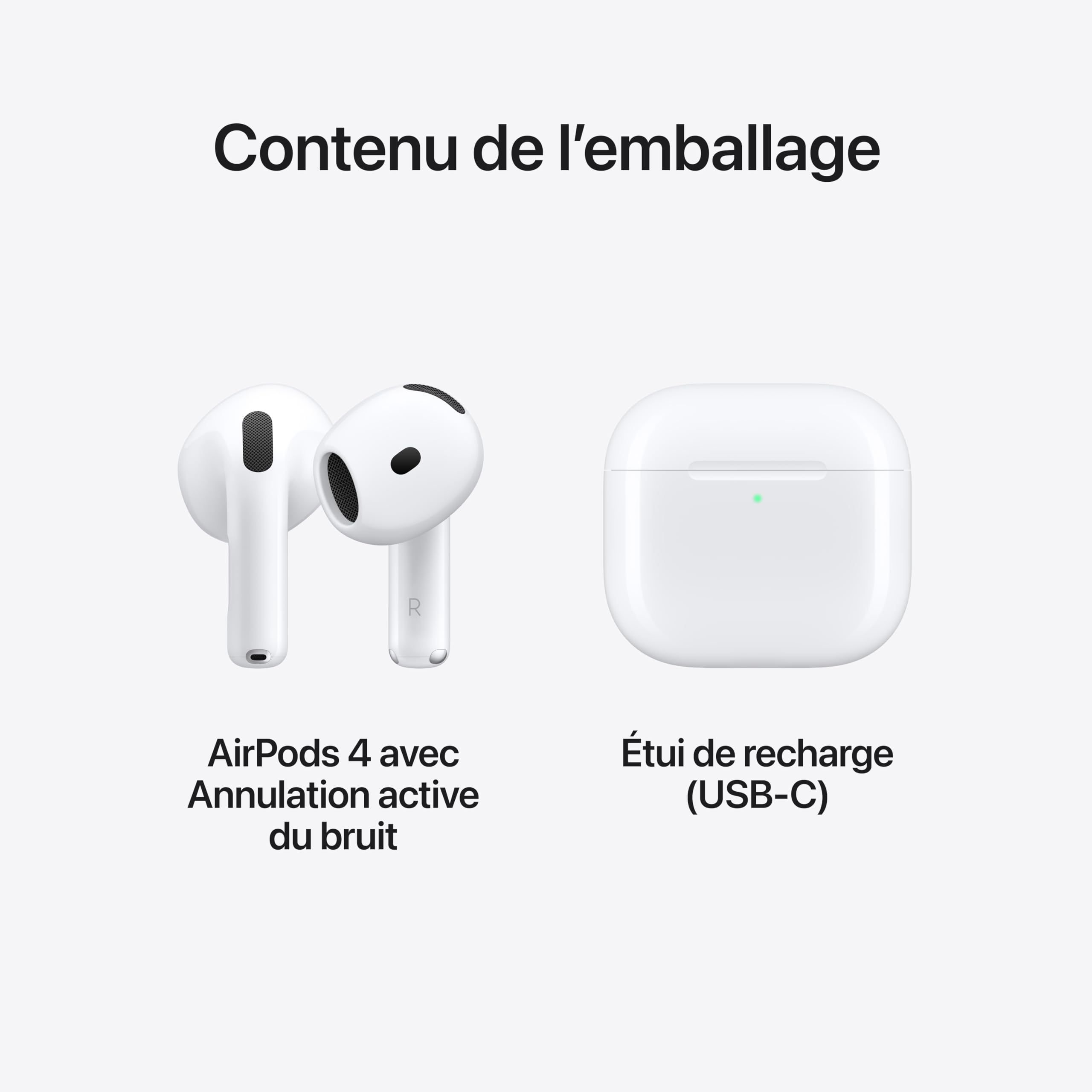 Apple AirPods 4 Wireless Earbuds, Bluetooth Headphones, with Active Noise Cancellation, Adaptive Audio, Transparency Mode, Personalized Spatial Audio, USB-C Charging Case, Wireless Charging, H2 Chip 🍁 All In One Marketplace Canada