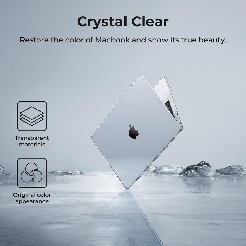 EooCoo Case Compatible with MacBook Air 13 inch M5 M4 M3 M2 2026-2022 A3449 A3240 A3113 A2681, 13.6