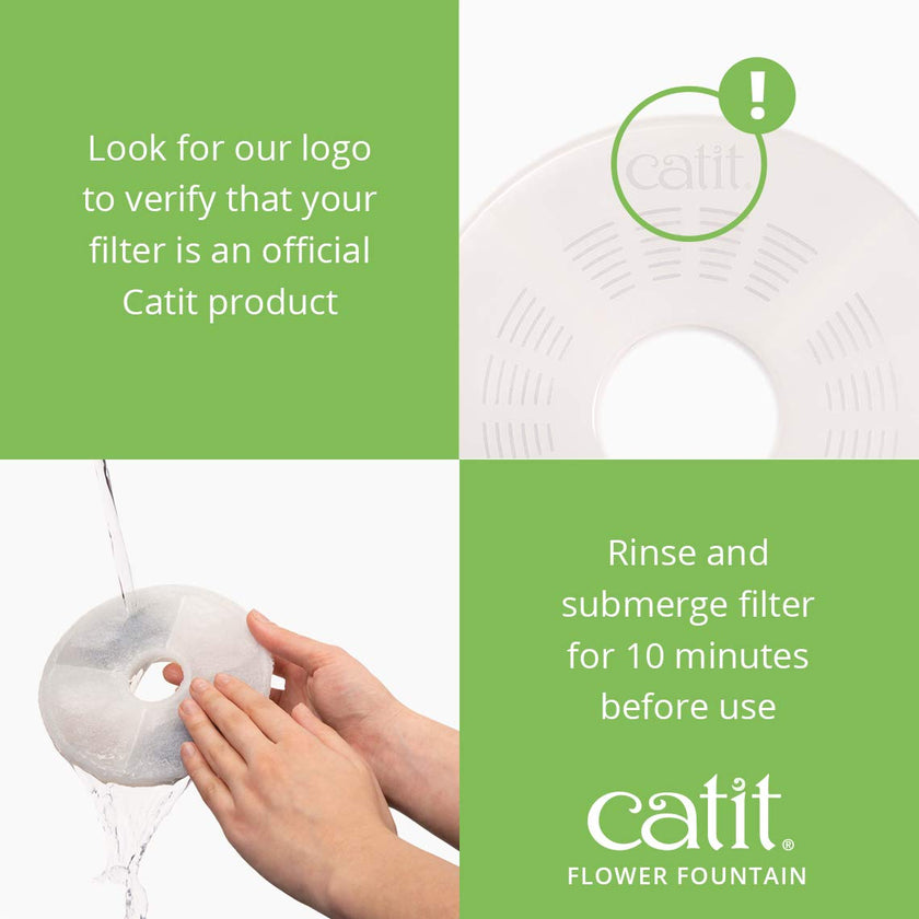 Catit Senses 2.0 Flower Fountain, 3 L Cat Water Fountain, Green 🍁 All In One Marketplace Canada
