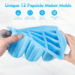 POLCANUR Popsicle Molds Silicone BPA-Free,12 Pieces Popsicle Trays for Freezer,Homemade Ice Cream Popsicle Molds,Large Ice Pop Maker Set,Reusable Ice Lolly Mould with 50PCS Popsicle Sticks 🍁 All In One Marketplace Canada