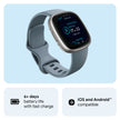 Google Fitbit Versa 4 Fitness Smartwatch with Daily Readiness, Gps, 24/7 Heart Rate, 40+ Exercise Modes, Sleep Tracking and More, Waterfall Blue/platinum, One Size (S and L Bands Included) 🍁 All In One Marketplace Canada