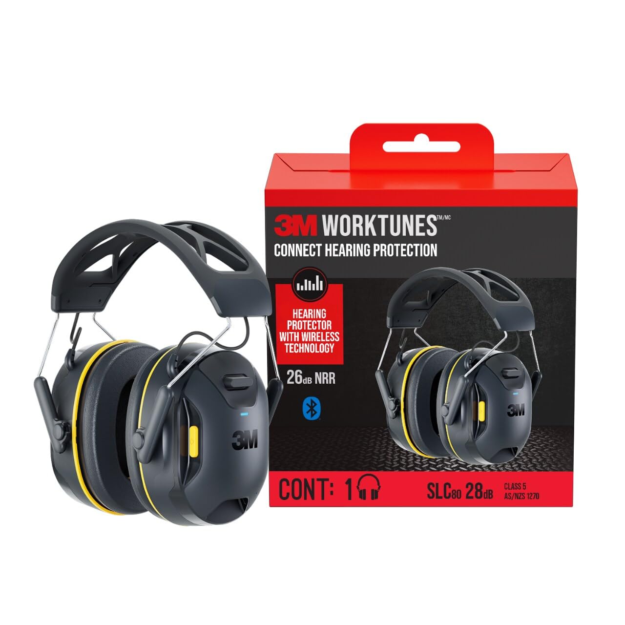 3M WorkTunes Connect Wireless Hearing Protector with Bluetooth Technology, Bluetooth Hearing Protection with a 26 dB Noise Reduction Rating 🍁 All In One Marketplace Canada