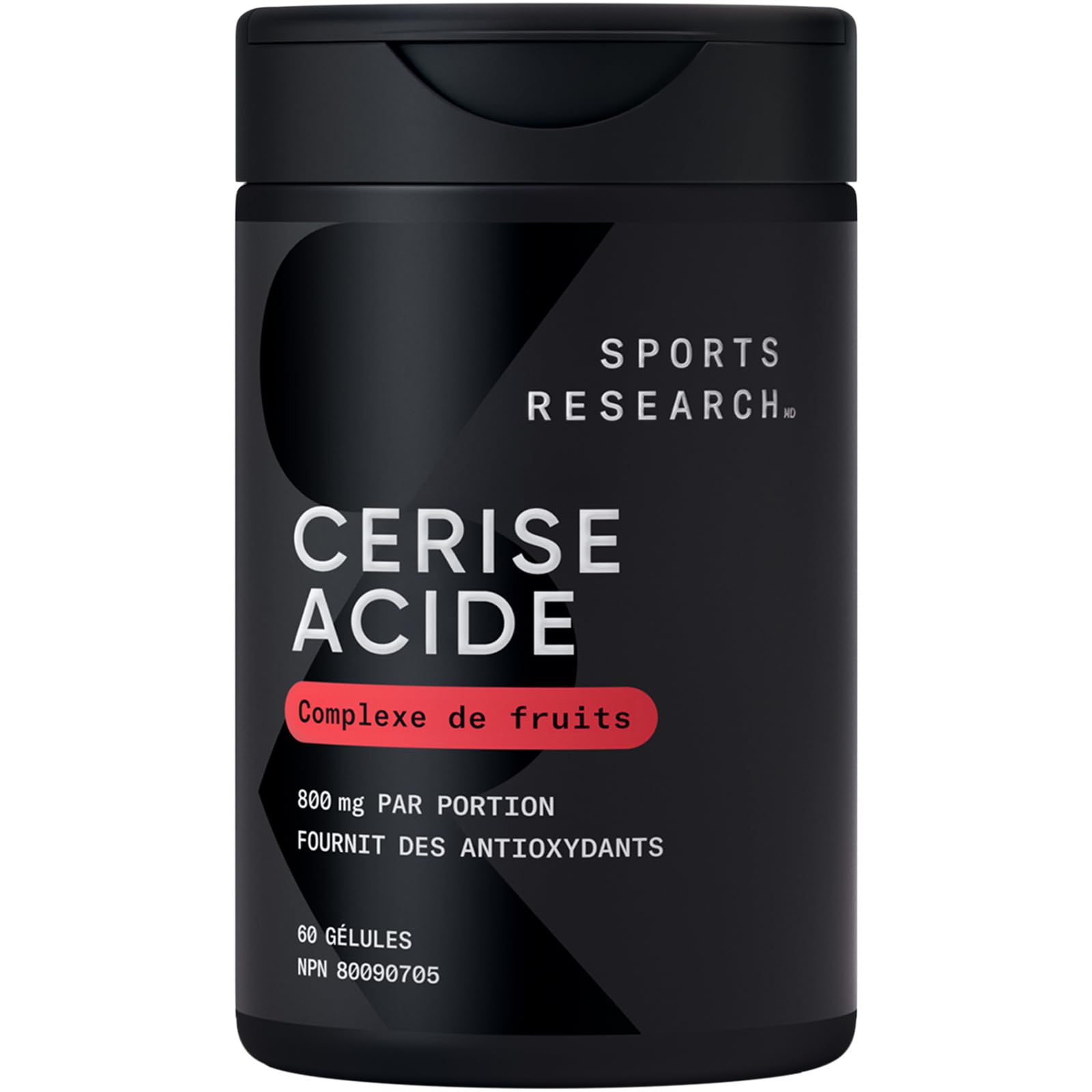 Sports Research® Tart Cherry Concentrate - Made from Organic Montmorency Tart Cherries - Fruit Complex - Non-GMO & Gluten Free Formula - 60 Liquid Softgels for Daily Use 🍁 All In One Marketplace Canada