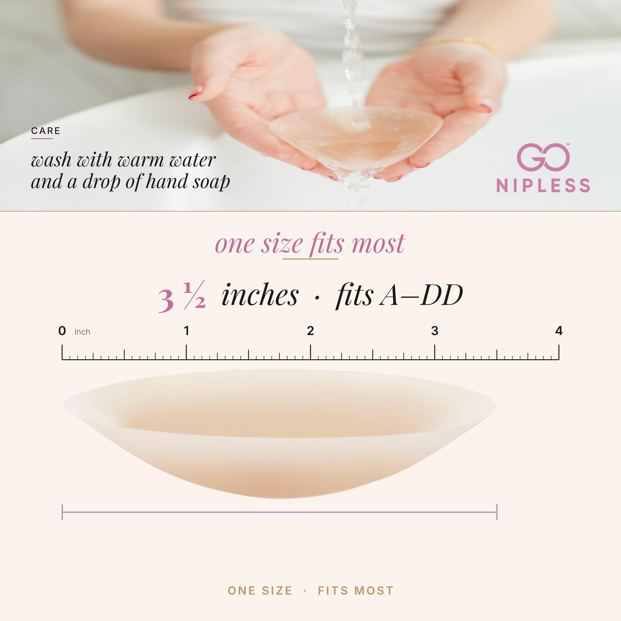 Nipple Covers for Women-Reusable Pasties Nipple Cover-Adhesive Silicone Nipple Pasties-Size A-D Womens Bra (1 Pair) 🍁 All In One Marketplace Canada