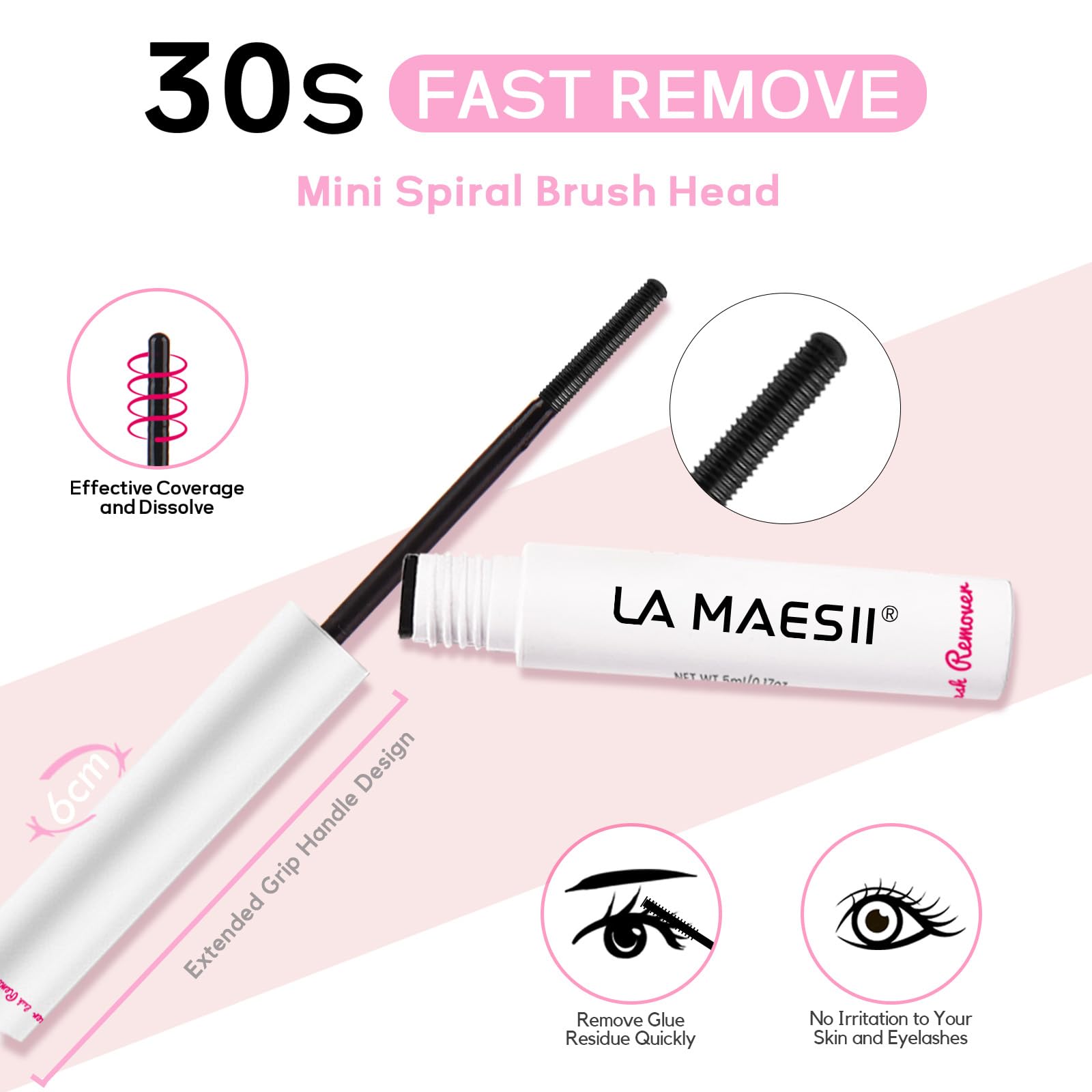 LA MAESII Lash Bond and Seal Waterproof Lash Remover Lash Cluster Glue for Eyelash Clusters DIY Lash Extension Kit at Home Pack 2 🍁 All In One Marketplace Canada