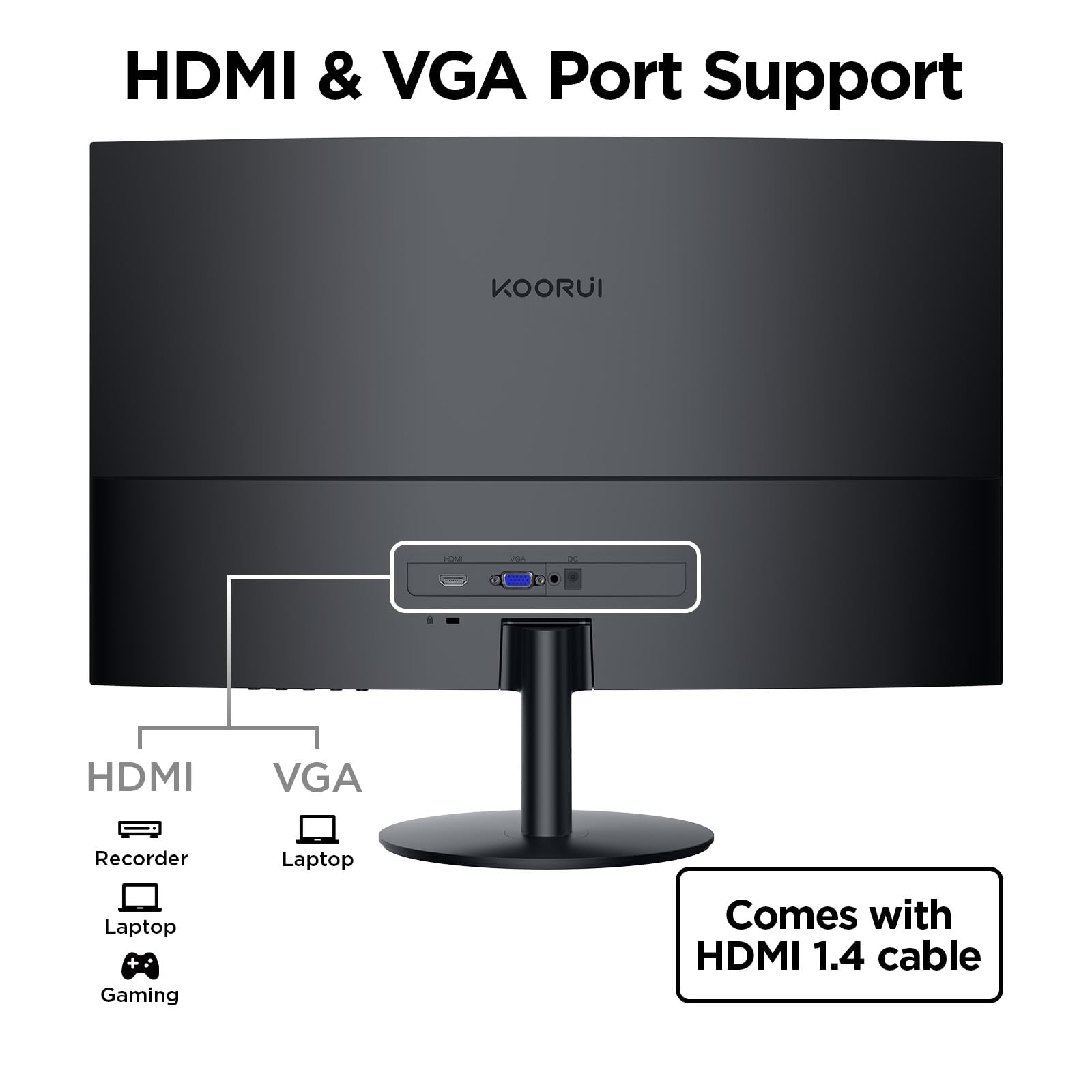 KOORUI 27-inch Curved Computer Monitor Full HD 1080P 144Hz Gaming Monitor 🍁 All In One Marketplace Canada