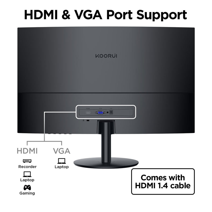 KOORUI 27-inch Curved Computer Monitor Full HD 1080P 144Hz Gaming Monitor 🍁 All In One Marketplace Canada