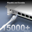 Cat 6 Ethernet Cable 100ft - High Speed 10Gbps, Indoor&Outdoor, Slim Flat Design, Supports Cat7 Network - for Router, Modem, PS4/5, Xbox - White, Weatherproof, Includes 35 Clips & 4 Straps 🍁 All In One Marketplace Canada