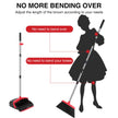 Broom and Dustpan Set, 52-in Long Adjustable Handle Broom Dustpan Combo with Dustpan Teeth to Automatically Clean Hair Suitable for Home Kitchen Office Hall Floor（Black&Red） 🍁 All In One Marketplace Canada