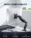 HUANUO Single Monitor Mount, 13 to 32 Inch Design Monitor Arm, Adjustable Stand, Vesa Mount with Clamp and Grommet Base - Fits 4.4 to 19.8lbs LCD Computer Monitors 🍁 All In One Marketplace Canada