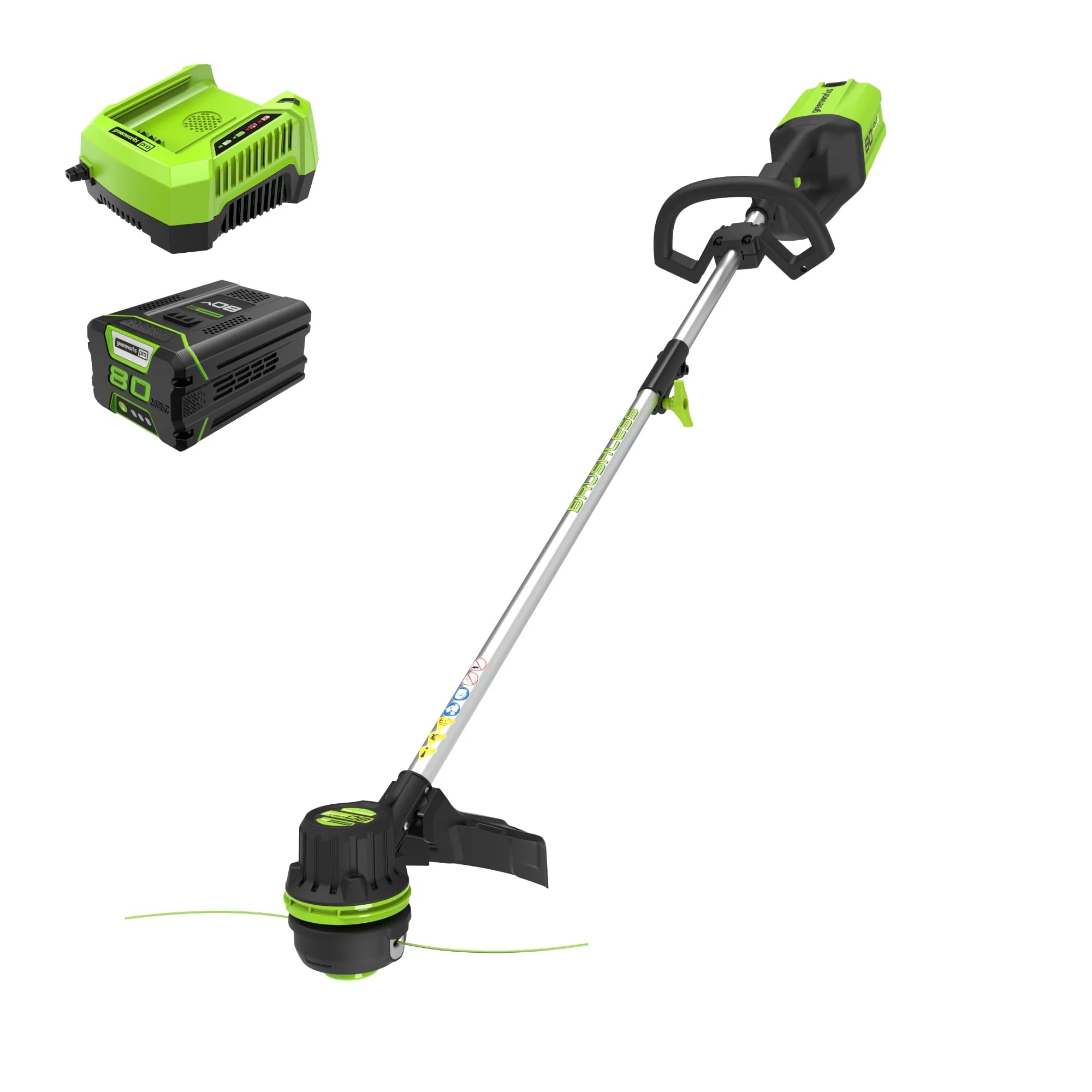 Greenworks 80V 16″ Brushless Cordless String Trimmer (2.0Ah Battery & Rapid Charger Included) – Variable Speed, .080 Dual Line Bump Feed & Lightweight for Yard, Garden & Lawn Grass 🍁 All In One Marketplace Canada