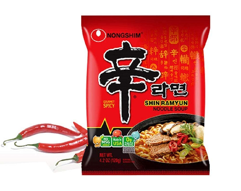 NongShim Shin Ramyun Noodle Soup, Gourmet Spicy, 4.2 Ounce (16 Pack) 🍁 All In One Marketplace Canada