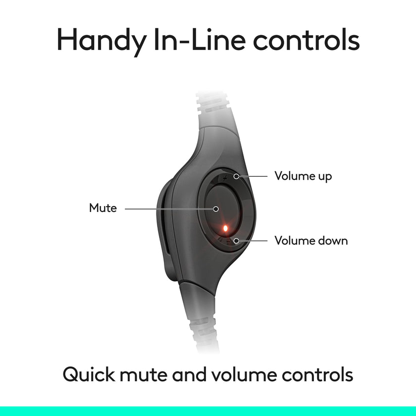Logitech H391 Wired Headset for PC/Laptop, Stereo Headphones with Noise Canceling Microphone, USB-C, in-Line Controls, Works with Chromebook - Graphite 🍁 All In One Marketplace Canada