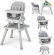 INFANS 8 in 1 Baby High Chair, Convertible Highchair for Babies and Toddlers, Infant Dining Booster Seat, Building Block Table, Kids Stool Table Chair Set with Removable Tray (Grey) 🍁 All In One Marketplace Canada