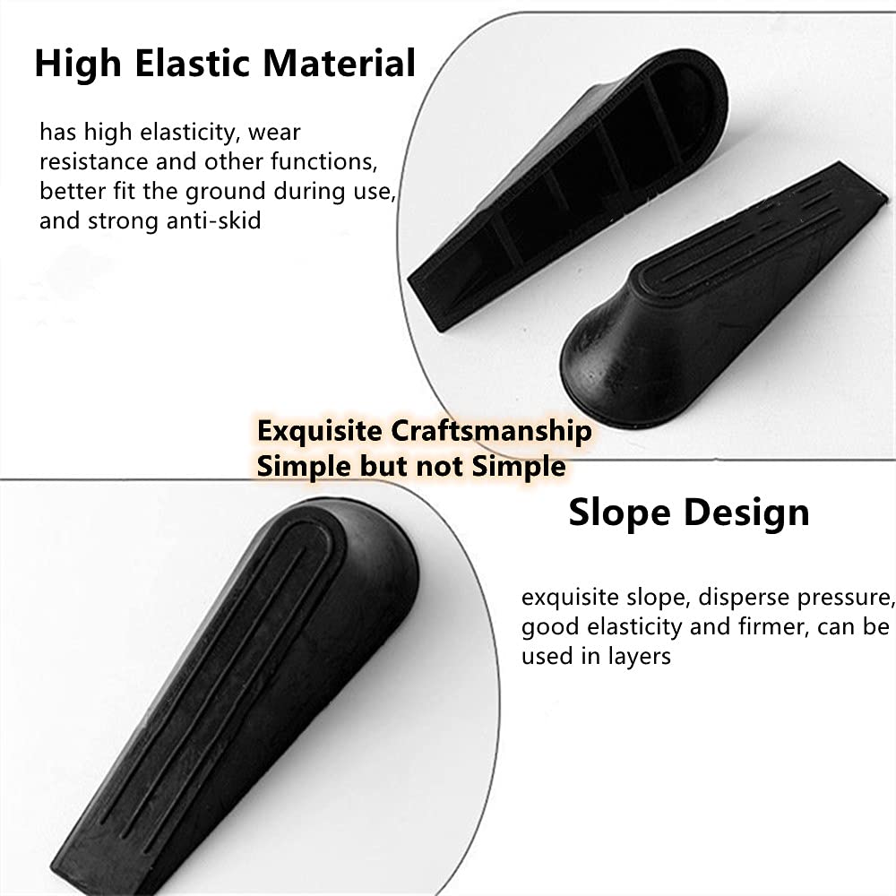 Heavy Duty Rubber Door Stoppers，Door Wedge for Residential and Commercial Use，Multi Floor Doorstop Ensures Tight Fit for Gaps，Residential and Commercial Use, Black 🍁 All In One Marketplace Canada