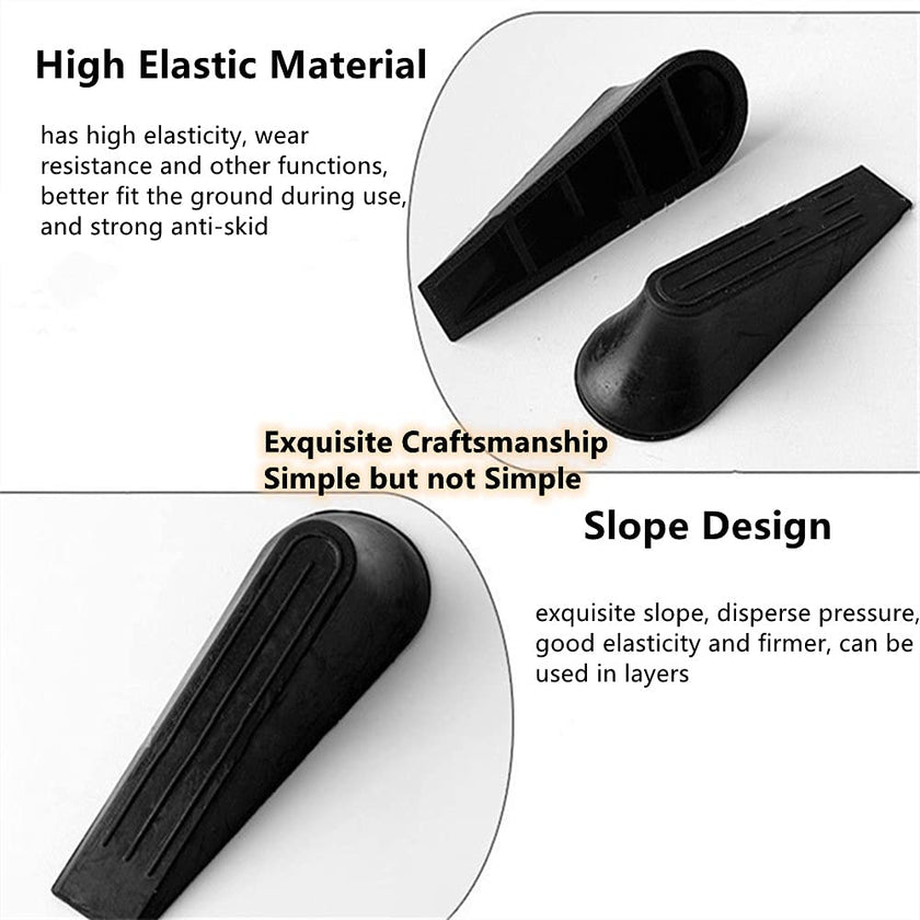Heavy Duty Rubber Door Stoppers，Door Wedge for Residential and Commercial Use，Multi Floor Doorstop Ensures Tight Fit for Gaps，Residential and Commercial Use, Black 🍁 All In One Marketplace Canada