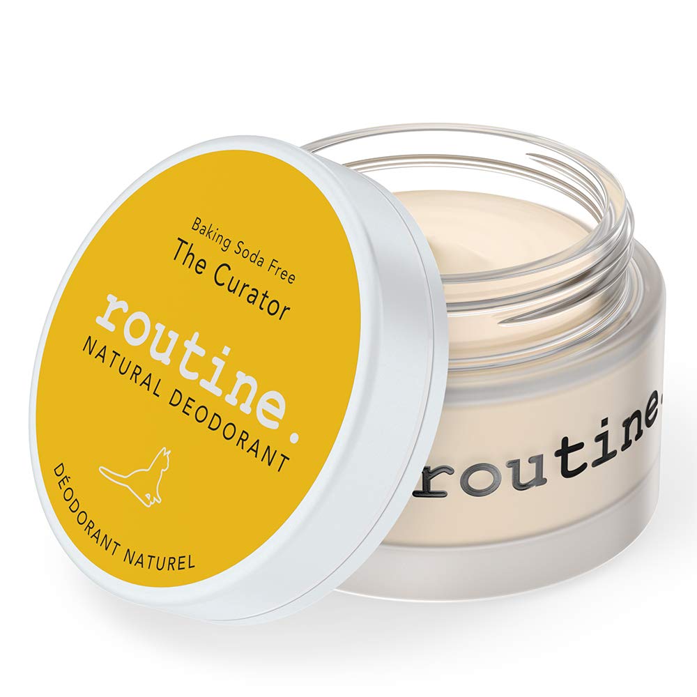 Routine Deodorant | The Curator (Baking Soda Free, Eucalyptus, Geranium, Black Spruce & Cocoa) | 58g, Aluminum Free Deodorant for Women & Men (Cream Jar formula) 🍁 All In One Marketplace Canada