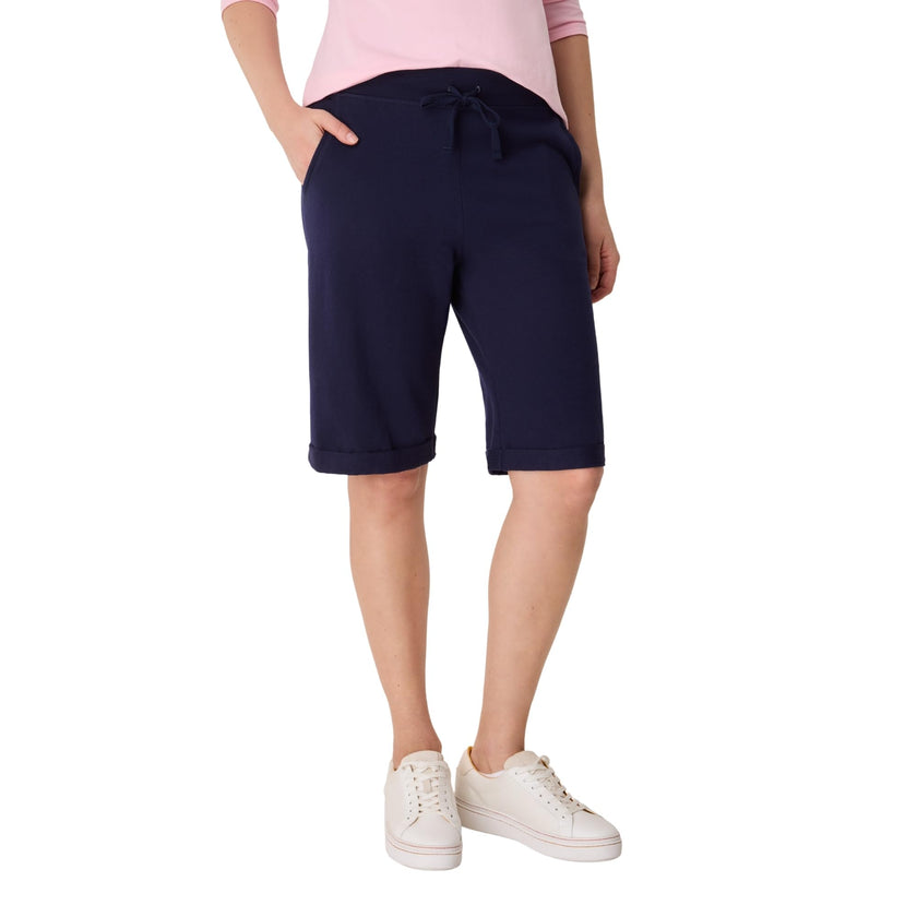 Hanes Women's French Terry Bermuda Short, Navy, Large 🍁 All In One Marketplace Canada