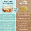 Crate 61, Vegan Natural Bar Soap, Handmade Soap With Premium Essential Oils, Cold Pressed Face And Body Bar Soap For Men And Women 6 Pack (For Him) 🍁 All In One Marketplace Canada