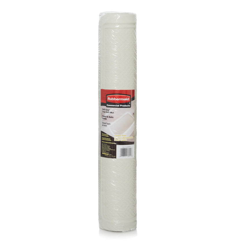 Rubbermaid Commercial Products Bath Tub and Shower Mat | Large - 28 x 16 in. | White | Machine Washable | Safti-Grip Non-Slip Bathroom Mat with Suction Cups for Home/Hotel/Shower/Bathtub 🍁 All In One Marketplace Canada