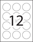 Avery Matte White Round Labels, 2