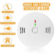 Combination Smoke and Carbon Monoxide Detector Alarm, Beeps Warning Smoke Co Alarm Clock for Travel Home Bedroom Living Room Basement Attics Cars, Battery Operated, Comply with UL 217/UL 2034, 1 Pack 🍁 All In One Marketplace Canada