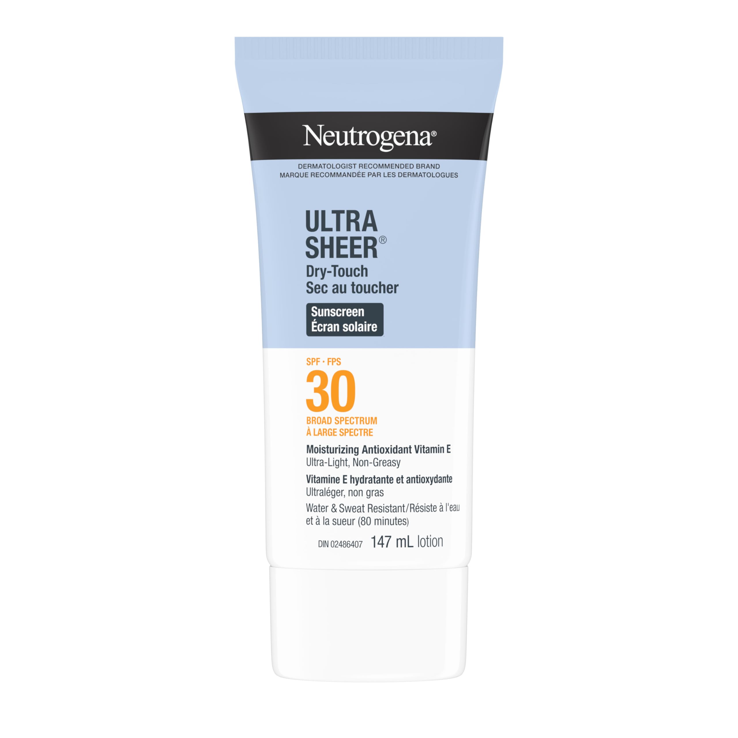 Neutrogena Sunscreen Lotion SPF 30, Ultra Sheer Dry-Touch Sun Cream, Oxybenzone-free, Dermatologist-tested, Water Resistant & Non-Greasy, 147mL 🍁 All In One Marketplace Canada