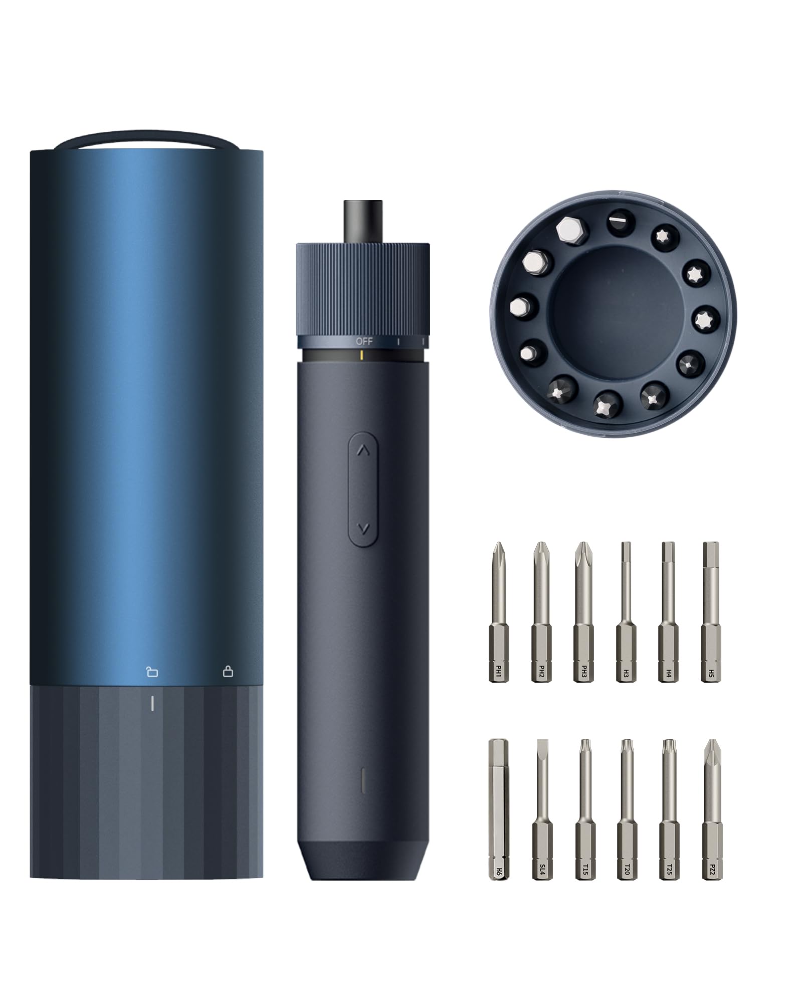 HOTO Electric Screwdriver Set, 3.6V Cordless Screwdriver Set USB-C, 3 Torque Settings, 1500mAh Battery, LED Light & 12 S2 Metal Bits for Furniture/Electrical Repairs 🍁 All In One Marketplace Canada