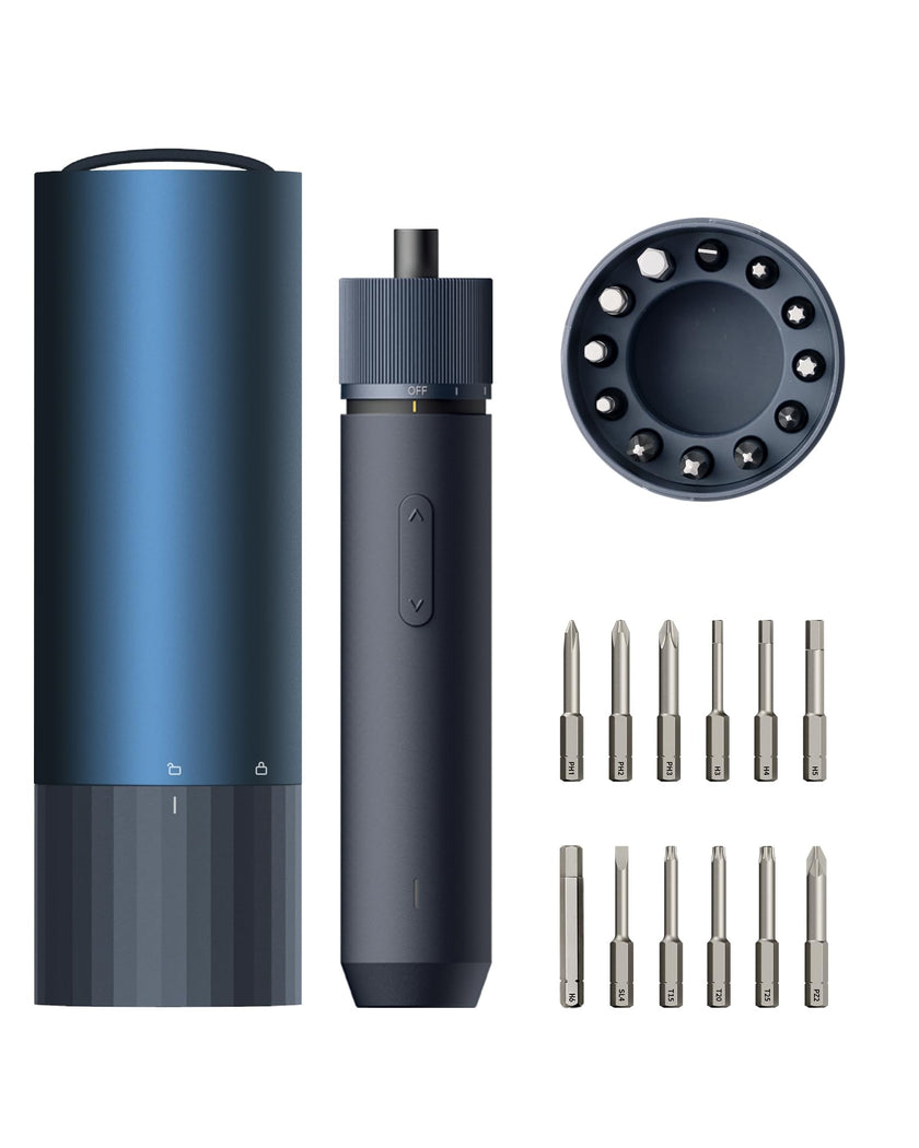 HOTO Electric Screwdriver Set, 3.6V Cordless Screwdriver Set USB-C, 3 Torque Settings, 1500mAh Battery, LED Light & 12 S2 Metal Bits for Furniture/Electrical Repairs 🍁 All In One Marketplace Canada