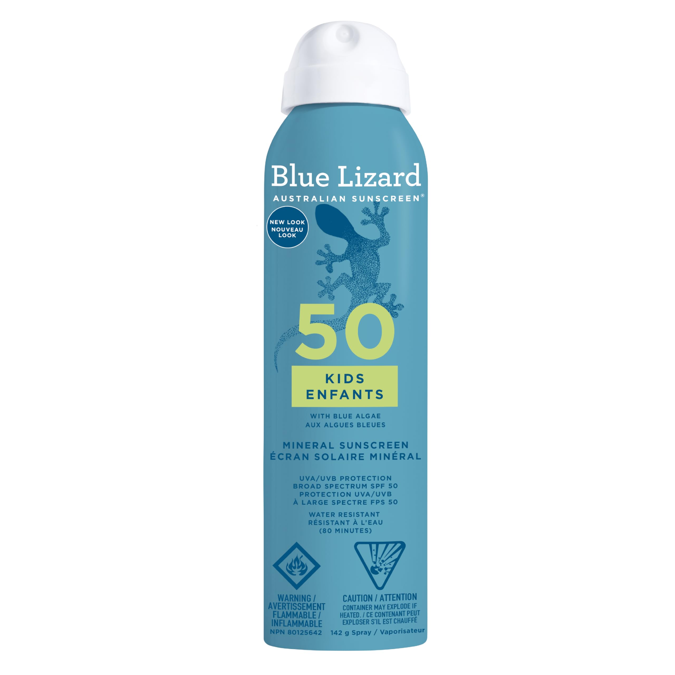 Blue Lizard Kids Mineral SPF 50 Sunscreen Spray, Broad-Spectrum UVA/UVB Protection, Water-Resistant, Zinc Oxide Formula, 142 g 🍁 All In One Marketplace Canada