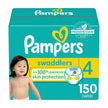 Pampers Swaddlers Diapers, Size 4 (15-34 lbs), 150 Count, Absorbent, Keeps Baby Dry and Comfortable, Skin Safe Disposable Baby Diaper 🍁 All In One Marketplace Canada