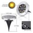 LYHOPE Solar Ground Lights Outdoor, 16 Pack 8 LED Solar Disk Lights Waterproof Garden In-ground Pathway Lights Landscape Lighting for Lawn,Yard,Deck,Patio,Walkway (Warm White) 🍁 All In One Marketplace Canada
