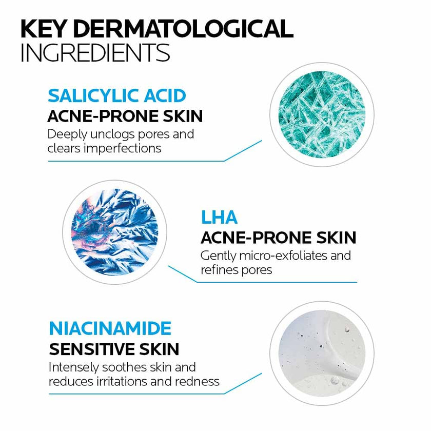 La Roche Posay Effaclar Micro-Peeling Purifying Gel Cleanser Acne Treatment. 2% salicylic acid face & body wash with niacinamide. Unclogs pores, exfoliates, acne marks. Oil-free, sensitive skin, 200ML 🍁 All In One Marketplace Canada