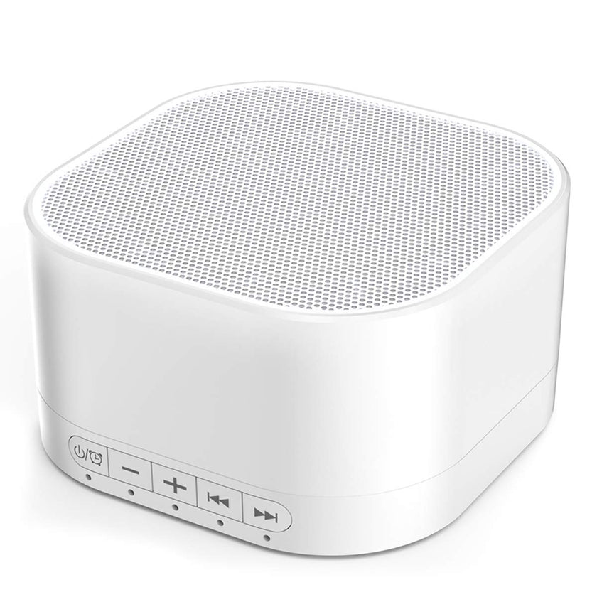 Magicteam Sleep Sound White Noise Machine with 20 Natural Soothing Sounds and Memory Function 32 Levels of Volume Powered by AC or USB and Sleep Timer Sound Therapy for Baby Kids Adults (White) 🍁 All In One Marketplace Canada
