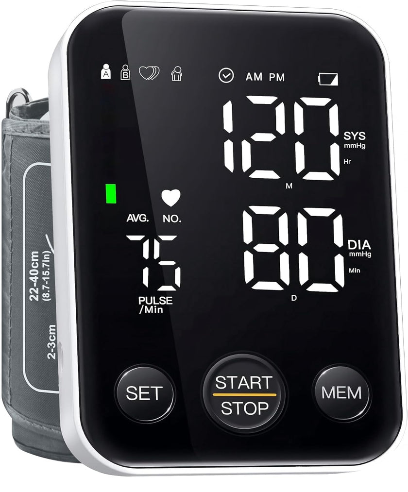 Blood Pressure Machine for Home Use Automatic Blood Pressure Monitor with 2x120 Reading Memory Adjustable Arm Cuff 8.7