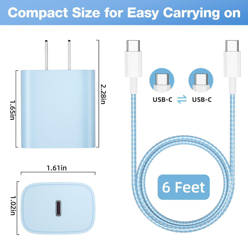 4 Pack USB C Charger for iPhone 16 15 Charger Fast Charging, 20W USB C Fast Charger Block with 6FT USB C to C Cable for iPhone 16 15 Pro Max/15 Plus/iPad Pro12.9/11,iPad Air,iPad mini Android Phones 🍁 All In One Marketplace Canada