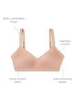 Warners Women's Blissful Benefits Underarm-Smoothing with Seamless Stretch Wireless Lightly Lined Comfort Bra Rm3911w, Toasted Almond, Large 🍁 All In One Marketplace Canada