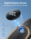 Portable Neck Fan - Hands Free Personal Fan, Rechargeable Bladeless Fan with 5000mAh-Battery, Digital Display, 4 Speeds, Birthday Gifts for Men, Women, Mom, and Dad - Black 🍁 All In One Marketplace Canada