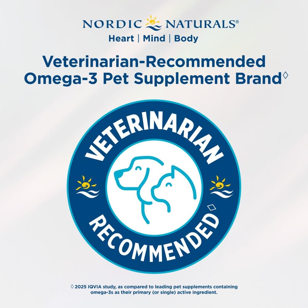 Nordic Naturals Omega 3 Pet – Fish Oil for Dogs & Cats, Supports Healthy Skin, Coat, Joints & Heart – Unflavoured, 237 ml 🍁 All In One Marketplace Canada