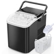 Sweetcrispy Quiet Countertop Ice Maker, 26 lbs per Day, 9 Bullet Ice Cubes in 6 Mins, Portable Ice Machine with Handle, Self-Cleaning, Compact for Home RV Camping Party, Dark Black 🍁 All In One Marketplace Canada