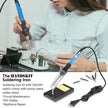 HANDSKIT Soldering Iron Kit, 60W Adjustable Temperature Welding Tool, 5pcs Soldering Iron Tip, Soldering Iron Stand, Desoldering Pump, Tweezers, Solder Wire, Carry Bag 🍁 All In One Marketplace Canada
