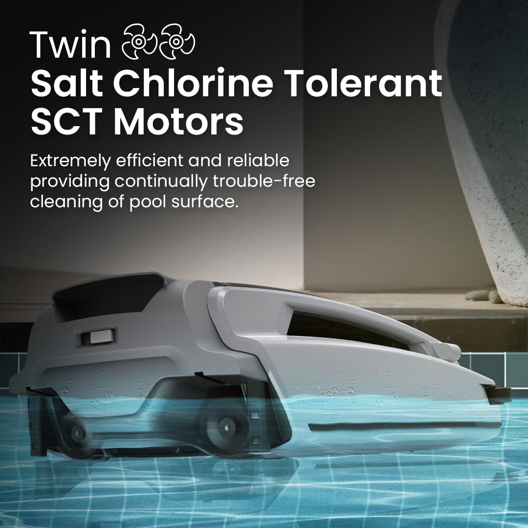 Betta SE Plus - Solar-Powered Robotic Pool Skimmer with 24/7 Continuous Cleaning Power, Dual Charging Options, Twin Salt Chlorine Tolerant Motors, and Shallow Water Safeguard 🍁 All In One Marketplace Canada
