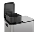 GarveeHome 2x8 Gallon Stainless Steel Dual Trash Can with Lid, Large Kitchen Step-on Garbage and Recycle Bin Combo, Metal Double Trash Can with PP Inner Buckets & Liner Rim for Kitchen Waste Sorting 🍁 All In One Marketplace Canada