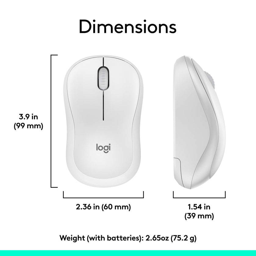 Logitech MK270 Wireless Keyboard and Mouse Combo for Windows, 2.4 GHz Wireless, Compact Mouse, 8 Multimedia and Shortcut Keys, 2-Year Battery Life, for PC, Laptop - Off White 🍁 All In One Marketplace Canada