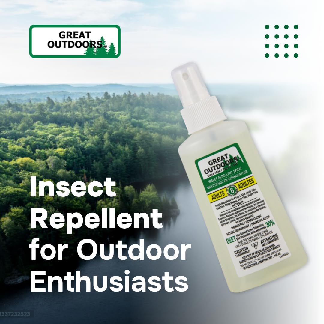 Great Outdoors Insect Repellent 30% DEET Pump Spray, 150mL 🍁 All In One Marketplace Canada