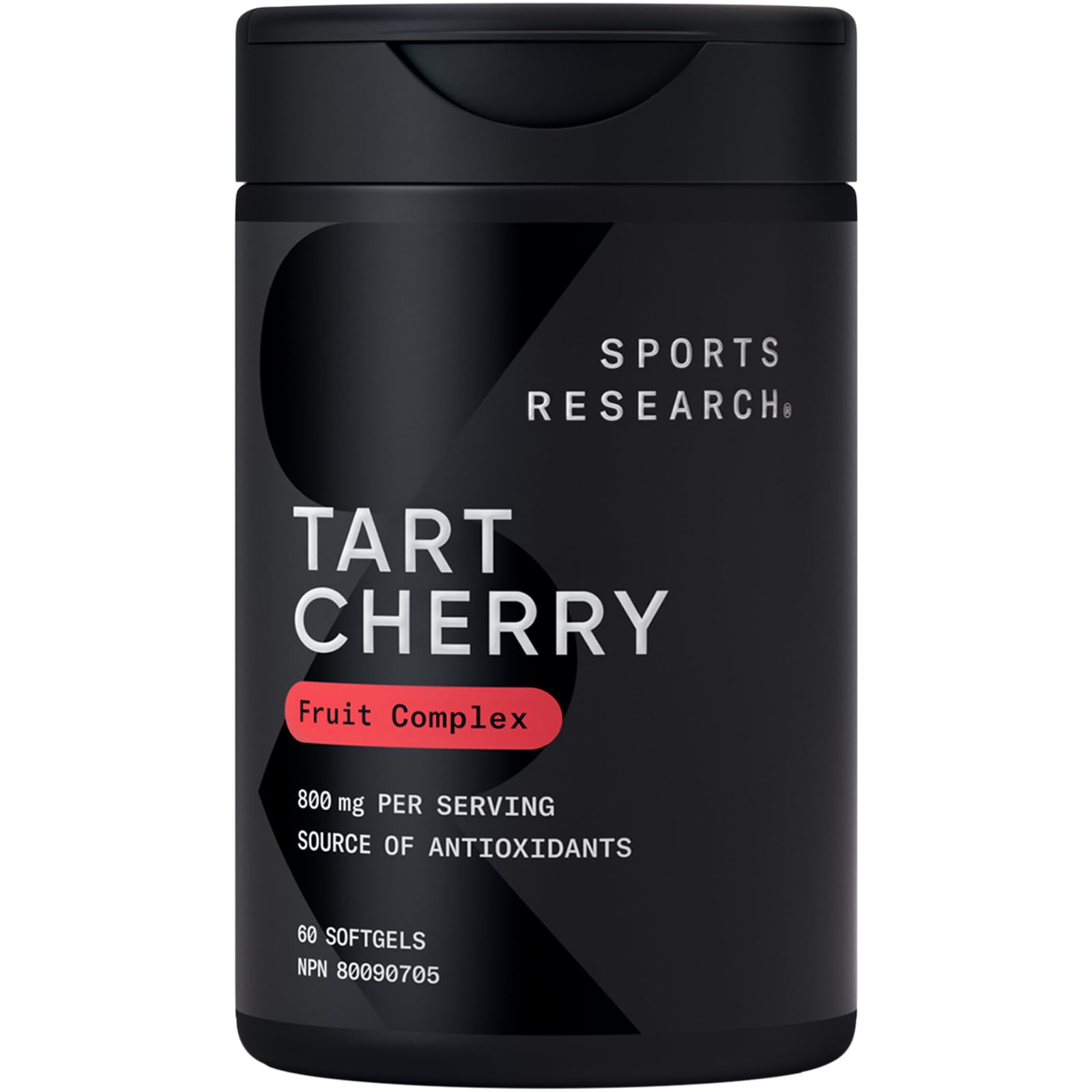 Sports Research® Tart Cherry Concentrate - Made from Organic Montmorency Tart Cherries - Fruit Complex - Non-GMO & Gluten Free Formula - 60 Liquid Softgels for Daily Use 🍁 All In One Marketplace Canada