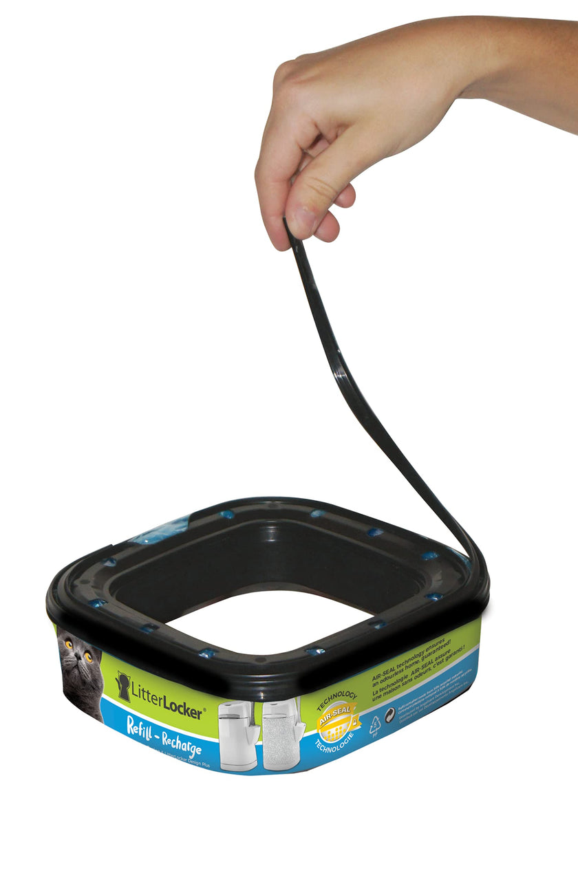 LitterLocker Refill bags| by the makers of Litter Genie| 4-Pack, 48 total ft or up to 8 Months of Supply | Made in Canada | Square Refills Compatible with LitterLocker & Litter Genie Pails 🍁 All In One Marketplace Canada